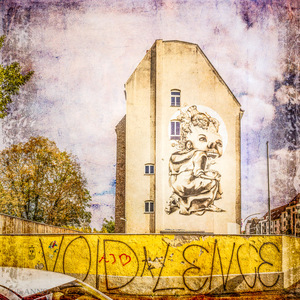 Der Mönch; Graffiti von Claudio Ethos, Ehrenfeld